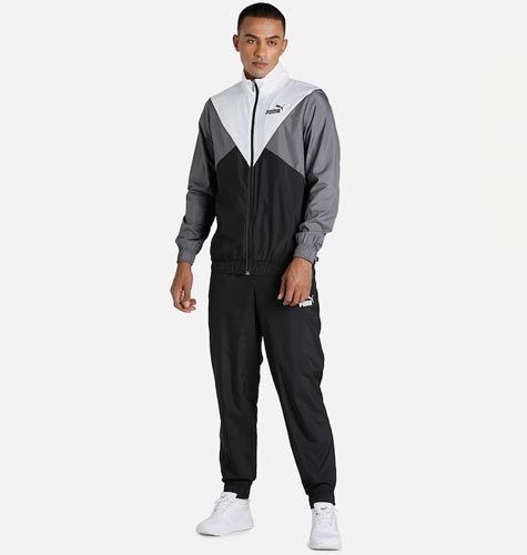 Men Black CB Retro Woven Track Suit